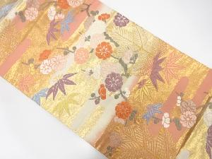 唐織ヱ霞に松竹梅模様織出し袋帯